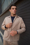 Twill Wool & Cotton Unlined Shirt-Jacket