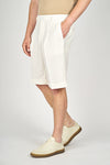 Cotton & Linen Double Pleats Shorts