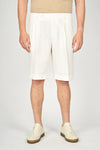 Cotton & Linen Double Pleats Shorts