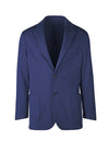 Unlined Single-Breasted Jersey Herringbone Blazer