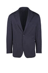 Unlined Single-Breasted Jersey Herringbone Blazer