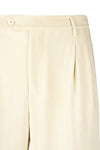 Double Pleated Wide-Fit Straight Trousers