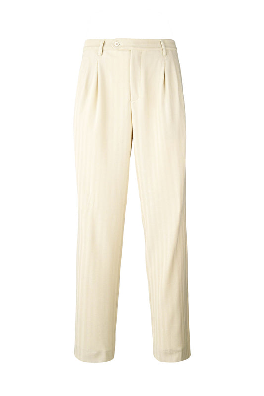 Double Pleated Wide-Fit Straight Trousers