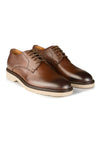 Textured Leather Lace-Up Derby Shoes