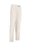 Pure Linen Drawstring trousers with pinces