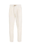 Pure Linen Drawstring trousers with pinces