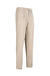 Pure Linen Drawstring trousers with pinces