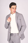 Stonewashed Melange Jersey Cotton Unlined Jacket