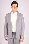 Stonewashed Melange Jersey Cotton Unlined Jacket