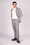 Stonewashed Melange Jersey Cotton Unlined Jacket