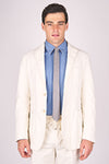 Stonewashed Melange Jersey Cotton Unlined Jacket