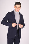 Stonewashed Melange Jersey Cotton Unlined Jacket