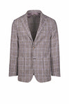 Singlebreasted Check Pattern Virgin Wool Jacket