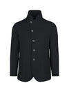 Micro-check Star-Collar Jacket