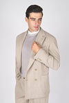 Unlined and Unstructured Double-Breasted Corduroy Jacket