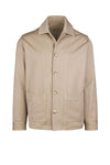 Twill Wool & Cotton Unlined Shirt-Jacket