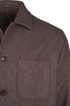 Herringbone Wool-Blend Chore Jacket with Knickerbocker Yarn