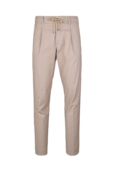 Drawstring Trousers with pleat