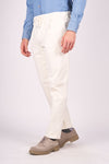 Stonewashed Melange Cotton Jersey Pants with Drawstring