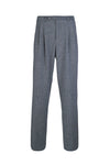 Double Pleated Wide-Fit Straight Trousers