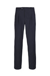 Double Pleated Wide-Fit Straight Trousers