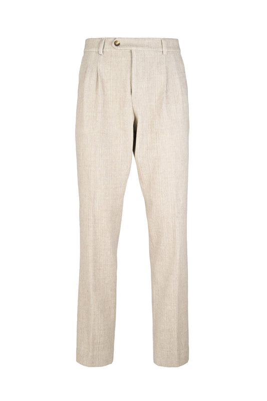 Double-Pleat Corduroy Trousers