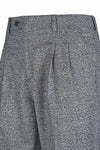 Double-Pleat Grey Check Trousers