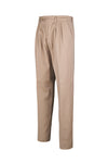 Twill Double-Pleat Wool & Cotton Trousers