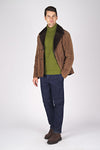 High-Neck Wool-Blend Intarsio Knit Sweater