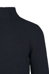 Ribbed Half-Neck Sweater