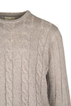 Cable-Knit Crew Neck Sweater