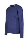 Cable-Knit Crew Neck Sweater