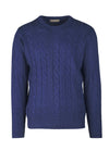 Cable-Knit Crew Neck Sweater