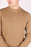 Retained-Stitch Wool Blend Sweater