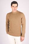 Retained-Stitch Wool Blend Sweater