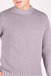 Retained-Stitch Wool Blend Sweater