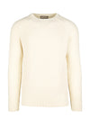 Ribbed Wool Crew Neck Raglan Sweater