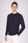 Ribbed Wool Crew Neck Raglan Sweater