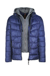 Puffer Jacket with Removable Hoodie Bib