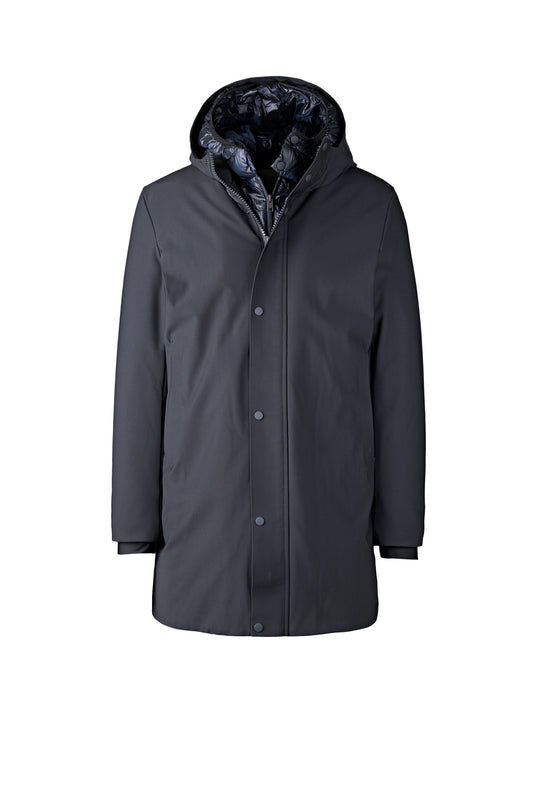 Mid-Length Parka with Removable Bib