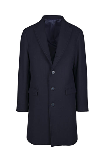 Single-Breasted Wool-Blend Coat