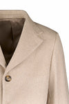 Single-Breasted Wool-Blend Coat