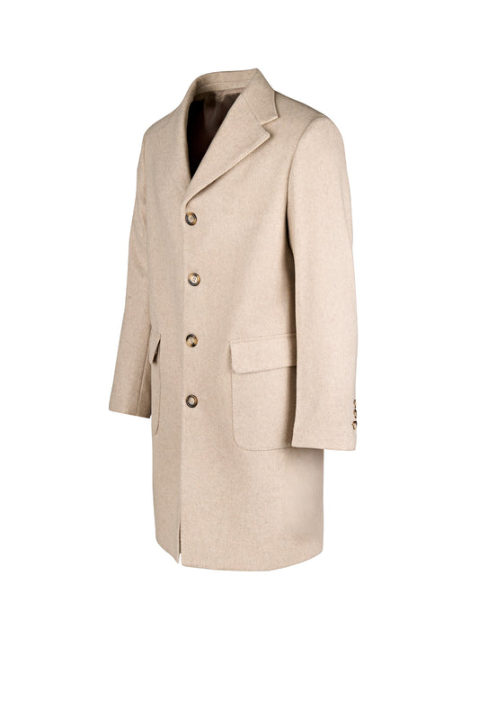 Single-Breasted Wool-Blend Coat