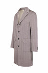 Unlined Herringbone Pure Cashmere Coat