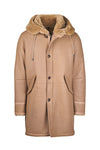 Shearling Sheepskin Parka Coat with Hood