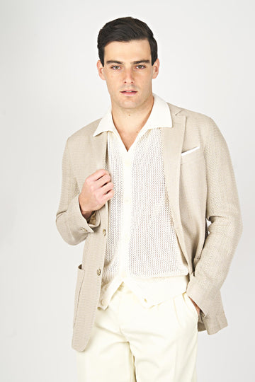 Giro-Inglese Weave Linen & Cotton Jacket