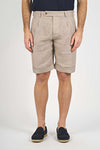 Double Pleated Linen Shorts