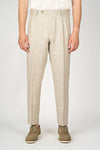 Double Pleats Linen Trousers