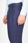 Double Pleats Linen Trousers